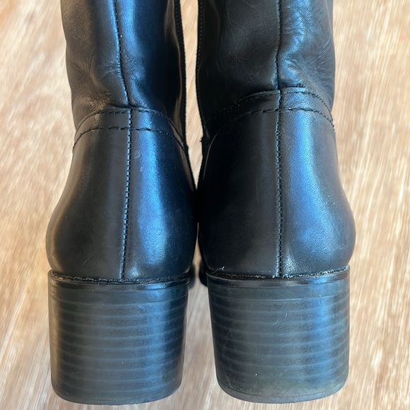 FRANCO SARTO “LIZBETH” BLACK BROWN KNEE HIGH LEATHER RIDING BOOTS EUC size 7.5 - Picture 14 of 16